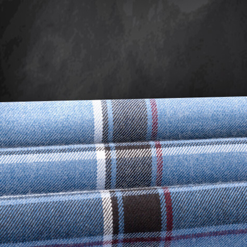 Vīriešu rūtains bambusa šķiedras krekls ar pogām, augstas kvalitātes rūtains krekls ar garām piedurknēm un vienkāršs kabatas rūtains krekls, moderni vīriešu krekli