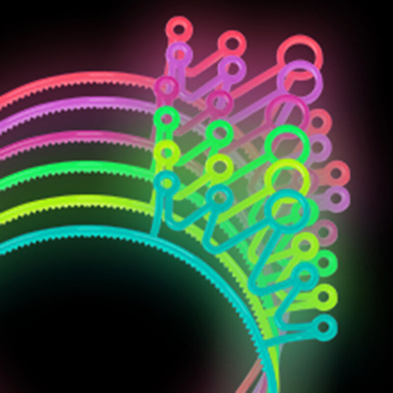 6 bucăți de decorațiuni pentru cap care strălucesc în întuneric pentru petrecere de aniversare, coroană din plastic pentru păr pentru fete.