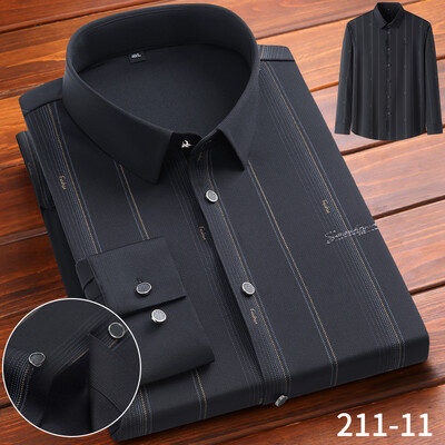 Uus särk elastne Inglismaa pikkade varrukatega särgid meestele saleda vormiga ametlik tavaline särk kõrge quliyt disainer top pehmed ruudulised riided