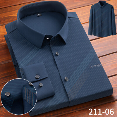 Uus särk elastne Inglismaa pikkade varrukatega särgid meestele saleda vormiga ametlik tavaline särk kõrge quliyt disainer top pehmed ruudulised riided