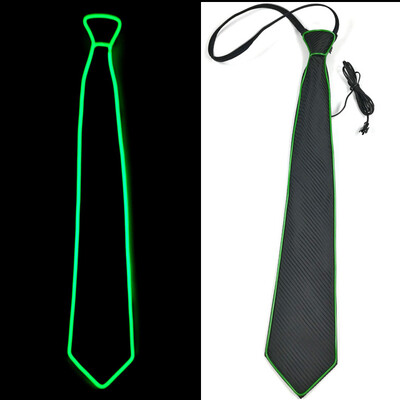 Cravate luminoase cu LED Cravată luminoasă colorată Cravată luminoasă cu LED-uri reglabilă intermitentă pentru petrecere în bar, spectacol pe scenă, festival, cadou amuzant