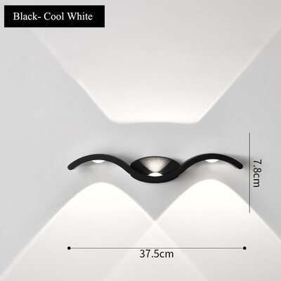 Nordic Style lauko vandeniui atsparus IP65 9W LED sieninis šviestuvas baltas juodas sieninis šviestuvas koridoriaus koridoriaus verandos lempos lempai