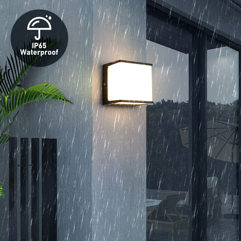 LED lauko šviestuvai, atsparūs vandeniui IP65 be judesio jutiklio, šviesos diodų lauko sieniniai šviestuvai sodo verandos apšvietimas lauko sieninė lempa 8W