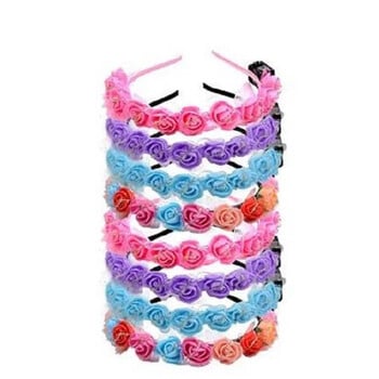 1 τμχ Κοριτσίστικο Glow Headband με LED Light Flowers Hairband Στεφάνι για Αξεσουάρ Γάμου Γυμναστήριο πάρτι Hair Festival