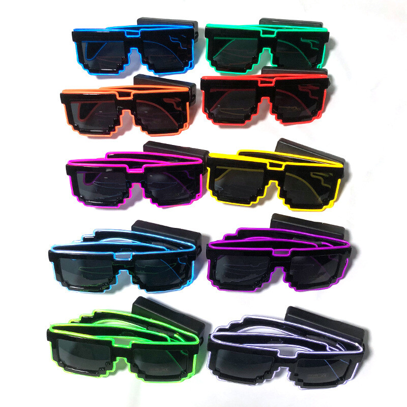 Νεωτερική λάμψη στο σκοτάδι Γυαλιά LED Φώτα νέον EL Φωτεινά Φωτεινά Προμήθειες για πάρτι Γάμου για γενέθλια απόκριες