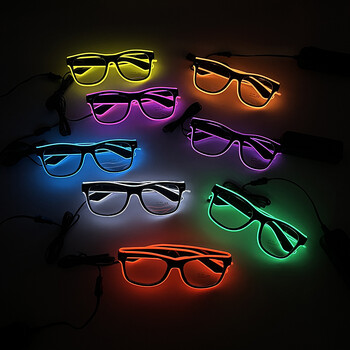 Fashion Disco Glowing Glasses Γυαλιά LED για πάρτι γενεθλίων με προμήθειες φωτός Γυαλιά νέον για άνδρες Γυναικεία Στολή γυαλιών