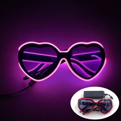 Fashion Disco Glowing Glasses Γυαλιά LED για πάρτι γενεθλίων με προμήθειες φωτός Γυαλιά νέον για άνδρες Γυναικεία Στολή γυαλιών