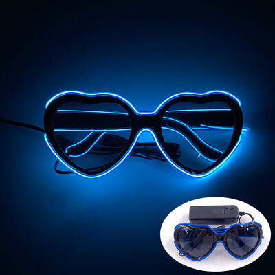 Fashion Disco Glowing Glasses Γυαλιά LED για πάρτι γενεθλίων με προμήθειες φωτός Γυαλιά νέον για άνδρες Γυναικεία Στολή γυαλιών