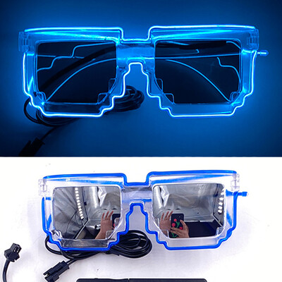 Fashion Disco Glowing Glasses Γυαλιά LED για πάρτι γενεθλίων με προμήθειες φωτός Γυαλιά νέον για άνδρες Γυναικεία Στολή γυαλιών