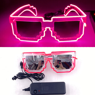 Fashion Disco Glowing Glasses Γυαλιά LED για πάρτι γενεθλίων με προμήθειες φωτός Γυαλιά νέον για άνδρες Γυναικεία Στολή γυαλιών