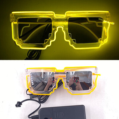 Fashion Disco Glowing Glasses Γυαλιά LED για πάρτι γενεθλίων με προμήθειες φωτός Γυαλιά νέον για άνδρες Γυναικεία Στολή γυαλιών