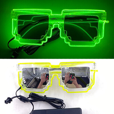 Fashion Disco Glowing Glasses Γυαλιά LED για πάρτι γενεθλίων με προμήθειες φωτός Γυαλιά νέον για άνδρες Γυναικεία Στολή γυαλιών