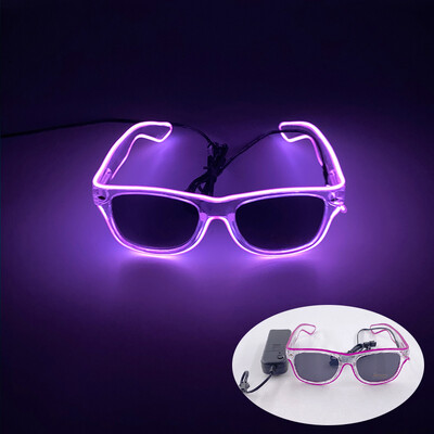 Fashion Disco Glowing Glasses Γυαλιά LED για πάρτι γενεθλίων με προμήθειες φωτός Γυαλιά νέον για άνδρες Γυναικεία Στολή γυαλιών