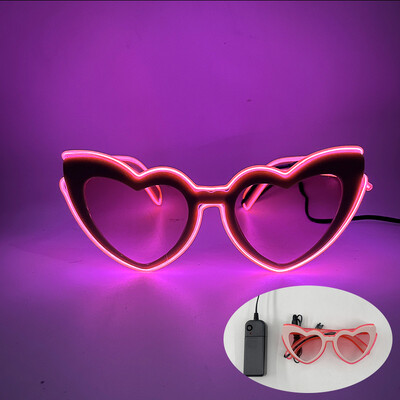 Fashion Disco Glowing Glasses Γυαλιά LED για πάρτι γενεθλίων με προμήθειες φωτός Γυαλιά νέον για άνδρες Γυναικεία Στολή γυαλιών