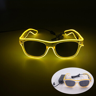 Fashion Disco Glowing Glasses Γυαλιά LED για πάρτι γενεθλίων με προμήθειες φωτός Γυαλιά νέον για άνδρες Γυναικεία Στολή γυαλιών