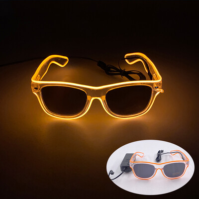 Fashion Disco Glowing Glasses Γυαλιά LED για πάρτι γενεθλίων με προμήθειες φωτός Γυαλιά νέον για άνδρες Γυναικεία Στολή γυαλιών