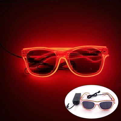 Fashion Disco Glowing Glasses Γυαλιά LED για πάρτι γενεθλίων με προμήθειες φωτός Γυαλιά νέον για άνδρες Γυναικεία Στολή γυαλιών