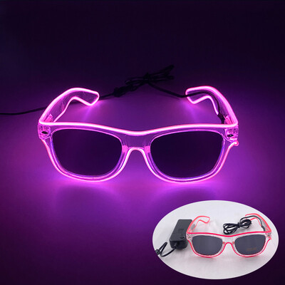 Fashion Disco Glowing Glasses Γυαλιά LED για πάρτι γενεθλίων με προμήθειες φωτός Γυαλιά νέον για άνδρες Γυναικεία Στολή γυαλιών