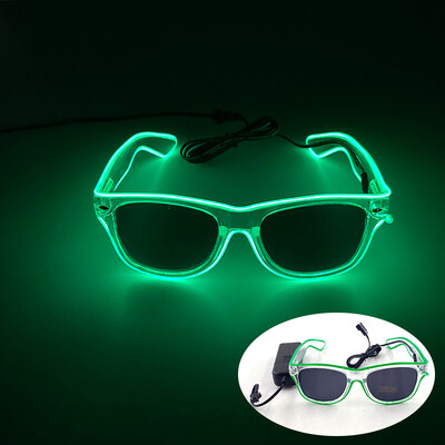 Fashion Disco Glowing Glasses Γυαλιά LED για πάρτι γενεθλίων με προμήθειες φωτός Γυαλιά νέον για άνδρες Γυναικεία Στολή γυαλιών