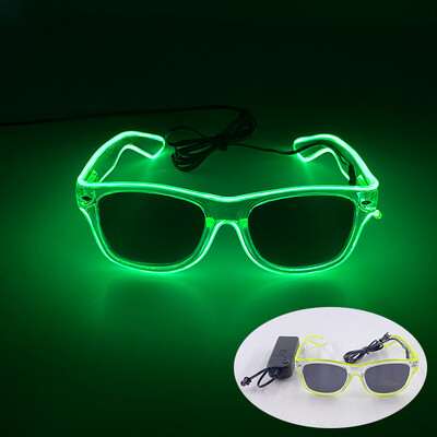 Fashion Disco Glowing Glasses Γυαλιά LED για πάρτι γενεθλίων με προμήθειες φωτός Γυαλιά νέον για άνδρες Γυναικεία Στολή γυαλιών
