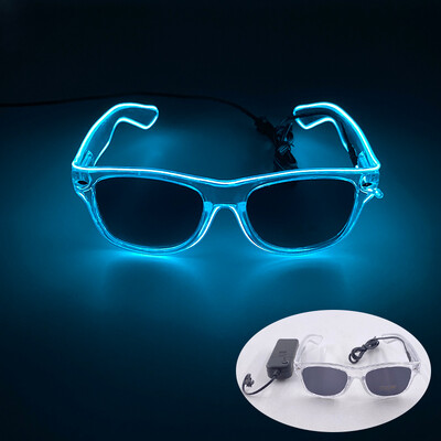 Fashion Disco Glowing Glasses Γυαλιά LED για πάρτι γενεθλίων με προμήθειες φωτός Γυαλιά νέον για άνδρες Γυναικεία Στολή γυαλιών