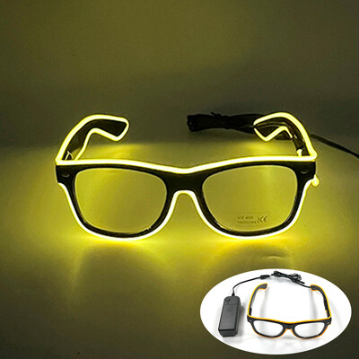 Fashion Disco Glowing Glasses Γυαλιά LED για πάρτι γενεθλίων με προμήθειες φωτός Γυαλιά νέον για άνδρες Γυναικεία Στολή γυαλιών