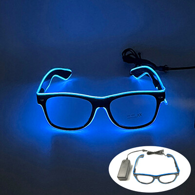 Fashion Disco Glowing Glasses Γυαλιά LED για πάρτι γενεθλίων με προμήθειες φωτός Γυαλιά νέον για άνδρες Γυναικεία Στολή γυαλιών