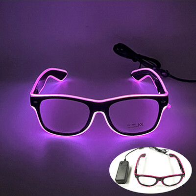 Fashion Disco Glowing Glasses Γυαλιά LED για πάρτι γενεθλίων με προμήθειες φωτός Γυαλιά νέον για άνδρες Γυναικεία Στολή γυαλιών