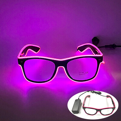 Fashion Disco Glowing Glasses Γυαλιά LED για πάρτι γενεθλίων με προμήθειες φωτός Γυαλιά νέον για άνδρες Γυναικεία Στολή γυαλιών