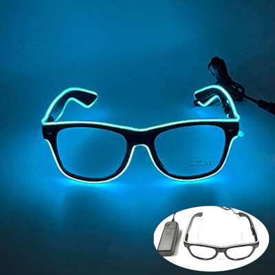Fashion Disco Glowing Glasses Γυαλιά LED για πάρτι γενεθλίων με προμήθειες φωτός Γυαλιά νέον για άνδρες Γυναικεία Στολή γυαλιών