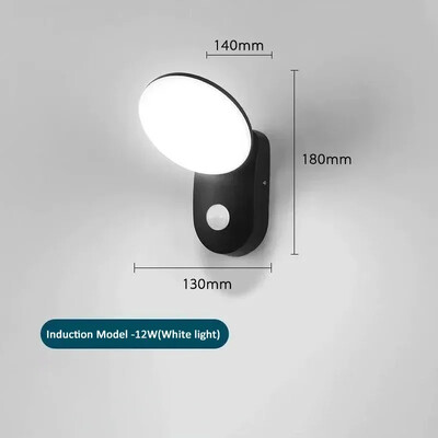 LED indukciós fali lámpa kültéri IP65 vízálló világítás villa udvari kert dekoráció tornác lámpa fali lámpa Lampara pared