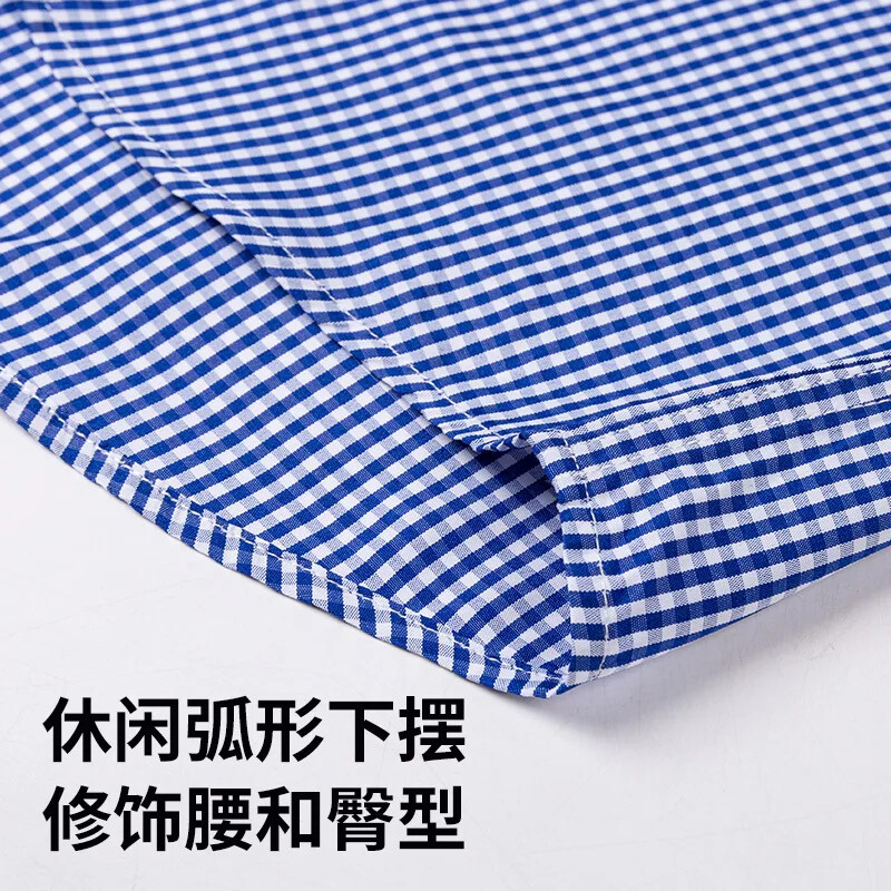 Φαρδύ casual πουκάμισο που δεν σιδερώνει ίντσες, ανοιξιάτικο πουκάμισο, ανδρικό μικρό καρό πουκάμισο, ανδρικό πουκάμισο με μακριά μανίκια