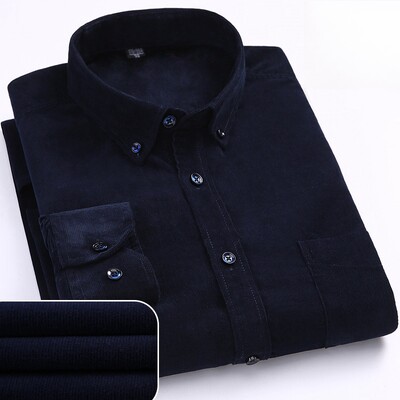 Didesnio dydžio S~6XL velvetiniai marškiniai vyriški laisvalaikio ilgomis rankovėmis, įprastos formos verslo suknelės marškiniai vyrams, minkšti laisvalaikiui, patogi kišenė