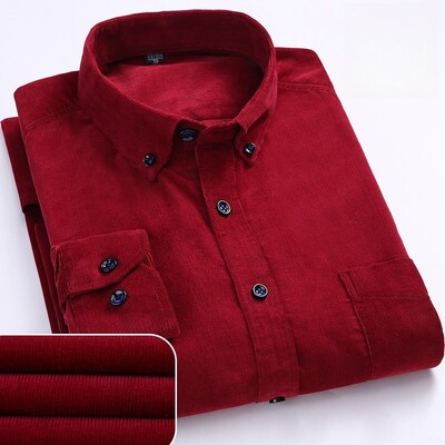 Didesnio dydžio S~6XL velvetiniai marškiniai vyriški laisvalaikio ilgomis rankovėmis, įprastos formos verslo suknelės marškiniai vyrams, minkšti laisvalaikiui, patogi kišenė