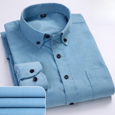 Didesnio dydžio S~6XL velvetiniai marškiniai vyriški laisvalaikio ilgomis rankovėmis, įprastos formos verslo suknelės marškiniai vyrams, minkšti laisvalaikiui, patogi kišenė