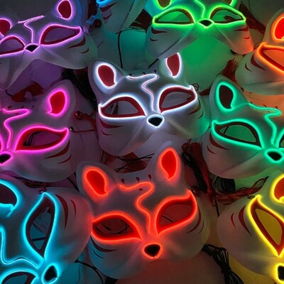 10 culori alegere luminoasă sexy pisică mască de față festival party mască cu lumină LED decorativă pentru femei adulți copii care strălucește în întuneric