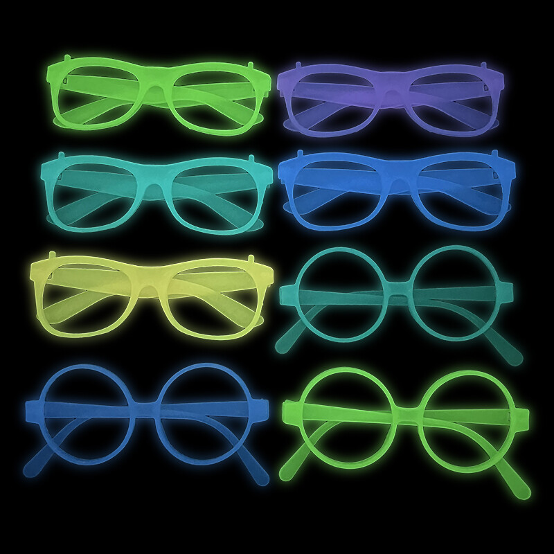 1/2/6/10 db Világító szemüveg Ragyogó napszemüveg világos neon fluoreszkáló Dekoratív Bárparti Ajándék Felnőtt Gyerekek Születésnapi Kellékek