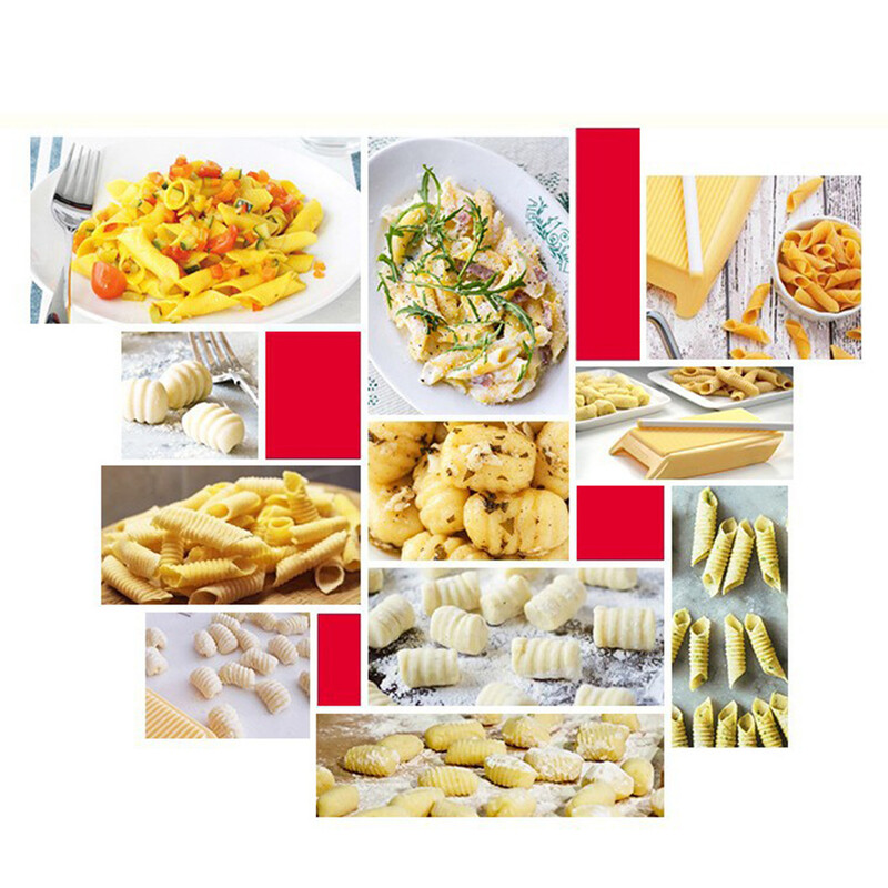 Plastikinių makaronų lentos spagečių makaronų aparatas Gnocchi Maker kočėlas kūdikių maisto papildų formoms Rankinis virtuvės įrankis