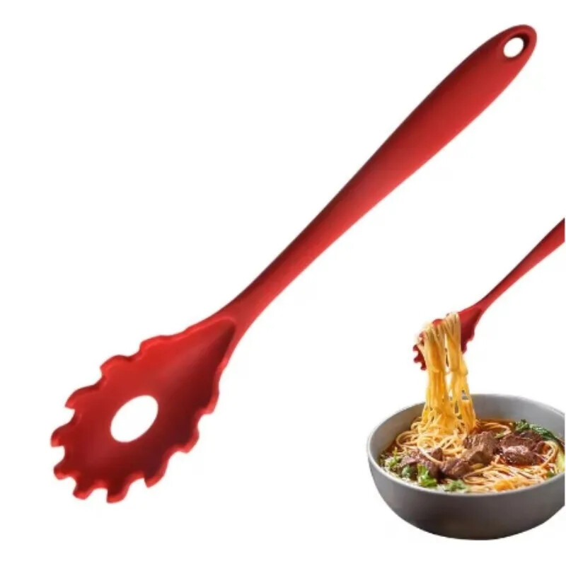 Didelis spagečių šaukštas gaminimui namuose, silikono miltelių letenėlė, karščiui atsparus makaronų įrankis, maisto ruošimo reikmenys