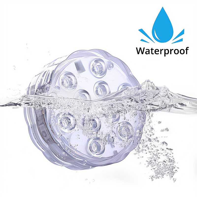 10 Led tālvadības pults līdzstrāvas 6 V RGB iegremdējamais apgaismojums ar akumulatoru darbināms zemūdens nakts lampas dīķa peldbaseina ballītes dekorēšana