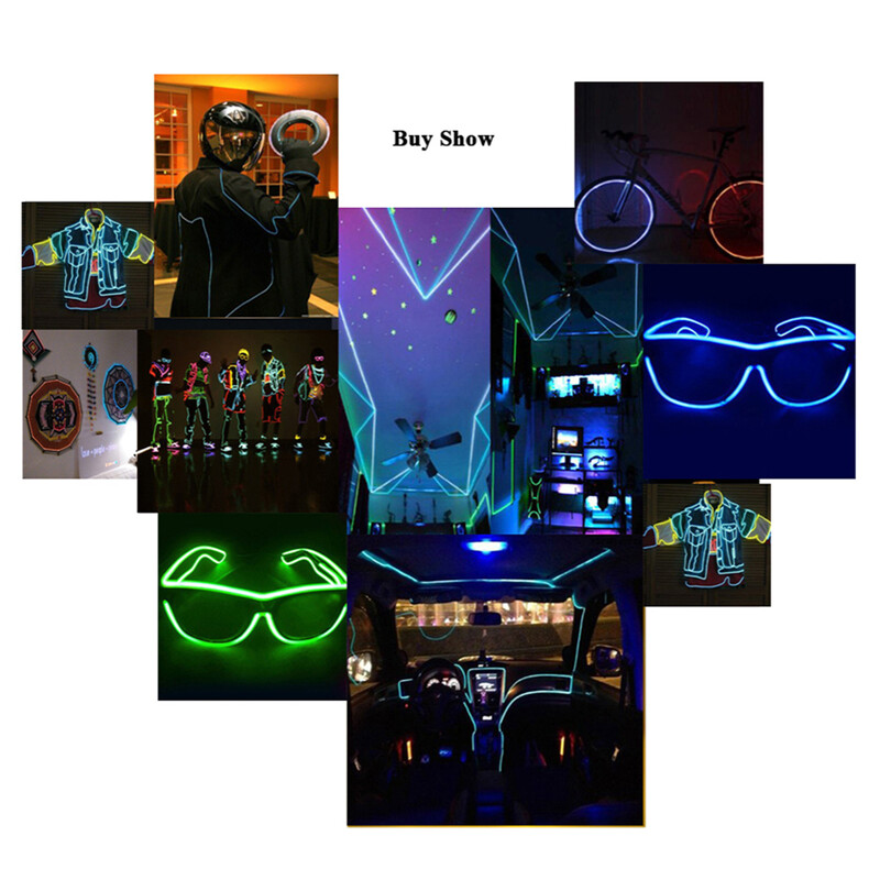 5 m-es világító EL drótkábel LED neon karácsonyi táncparti barkácsolás jelmezek ruházat világító autó fény dekoráció ruházat labda tombol