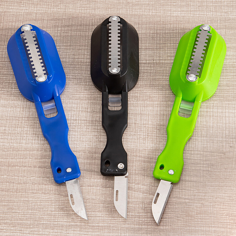 2 viename Greitai pašalinkite žuvų žvynų oblius Įrankiai Nerūdijančio plieno Valymas Jūros gėrybių Peilis Virėjas Virtuvės priedai Naudingi daiktai Indai