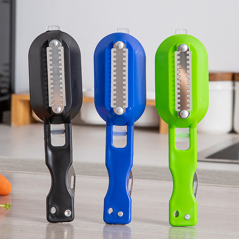 2 viename Greitai pašalinkite žuvų žvynų oblius Įrankiai Nerūdijančio plieno Valymas Jūros gėrybių Peilis Virėjas Virtuvės priedai Naudingi daiktai Indai