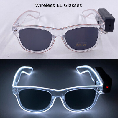 Ασύρματα γυαλιά LED Party Light up Γυαλιά Neon Party που αναβοσβήνουν Γυαλιά EL Wire Glowing Glow Γυαλιά ηλίου Bright Light Προμήθειες