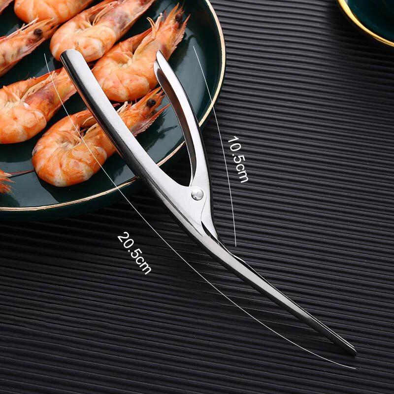 304 Nerūdijančio plieno greitos jūros gėrybių įrankiai Virtuviniai valgiai Nulupami nuo vėžių iki krevečių lukštų Vakarienė Efektyvus krevečių skustukas