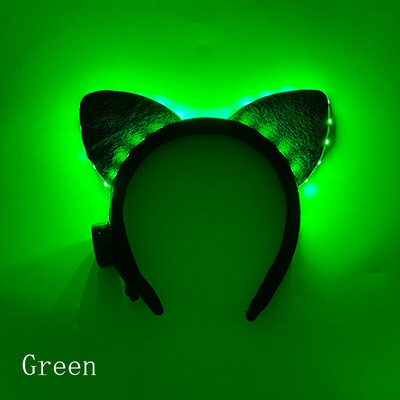 Αυτιά γάτας LED Headband Cute Light up Headband φωτεινές φανταχτερές ζώνες μαλλιών για νυχτερινά κέντρα διασκέδασης rave Party Concert Αξεσουάρ μαλλιών