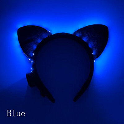 Αυτιά γάτας LED Headband Cute Light up Headband φωτεινές φανταχτερές ζώνες μαλλιών για νυχτερινά κέντρα διασκέδασης rave Party Concert Αξεσουάρ μαλλιών