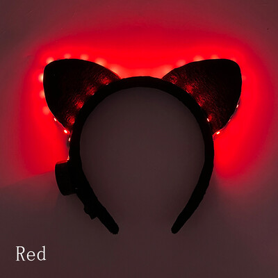 Αυτιά γάτας LED Headband Cute Light up Headband φωτεινές φανταχτερές ζώνες μαλλιών για νυχτερινά κέντρα διασκέδασης rave Party Concert Αξεσουάρ μαλλιών
