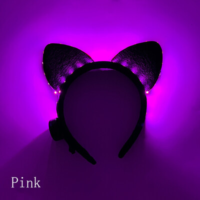 Αυτιά γάτας LED Headband Cute Light up Headband φωτεινές φανταχτερές ζώνες μαλλιών για νυχτερινά κέντρα διασκέδασης rave Party Concert Αξεσουάρ μαλλιών