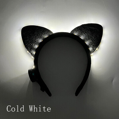 Αυτιά γάτας LED Headband Cute Light up Headband φωτεινές φανταχτερές ζώνες μαλλιών για νυχτερινά κέντρα διασκέδασης rave Party Concert Αξεσουάρ μαλλιών